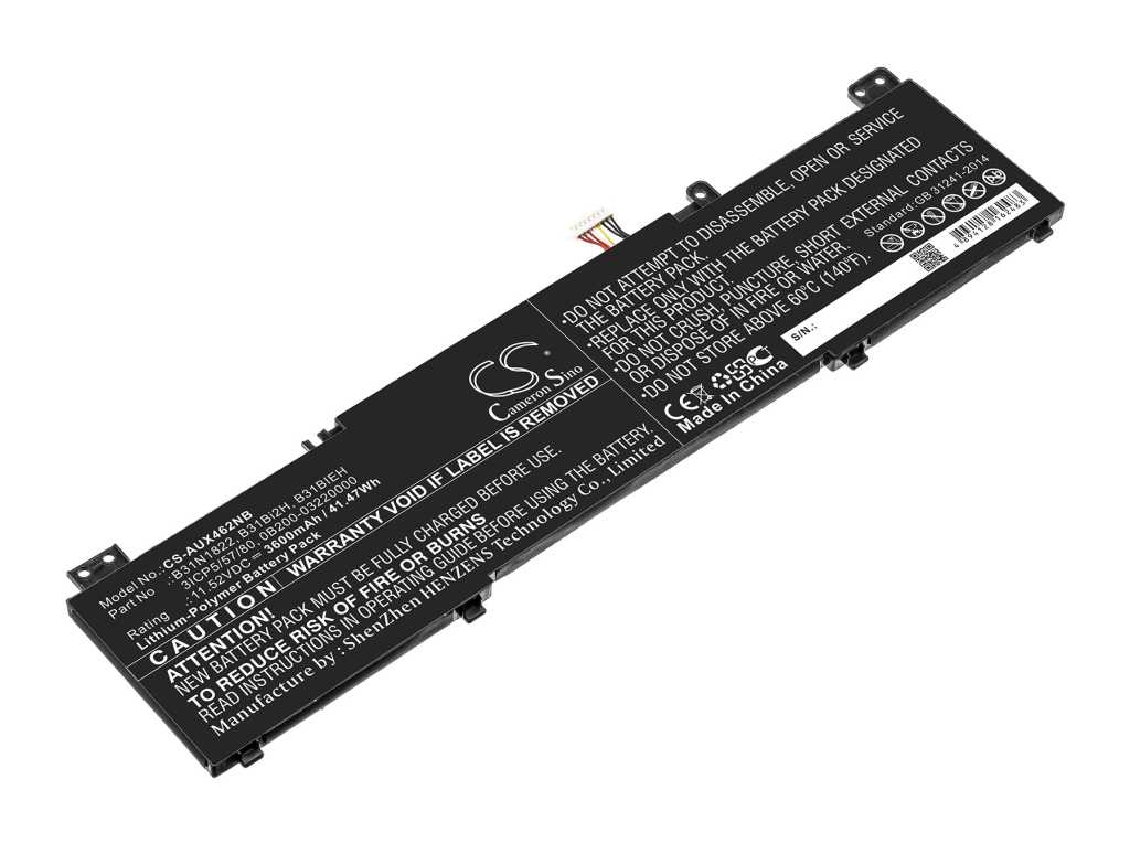 Bild von Laptopakku LiPoly 11,52V 3600mAh passend für Asus ZenBook UX462DA