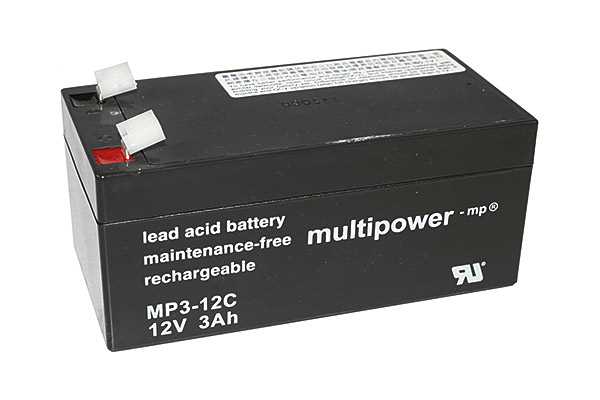 Bild von Multipower MP3-12C 12V 3Ah zyklenfest